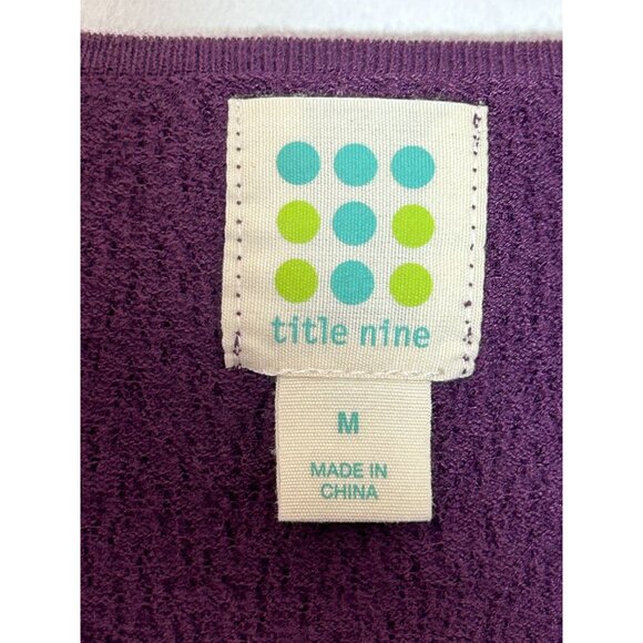 Title Nine Women's Textured Knit Long Sleeve Top in Purple - Sz M - NWT - Picture 5 of 7